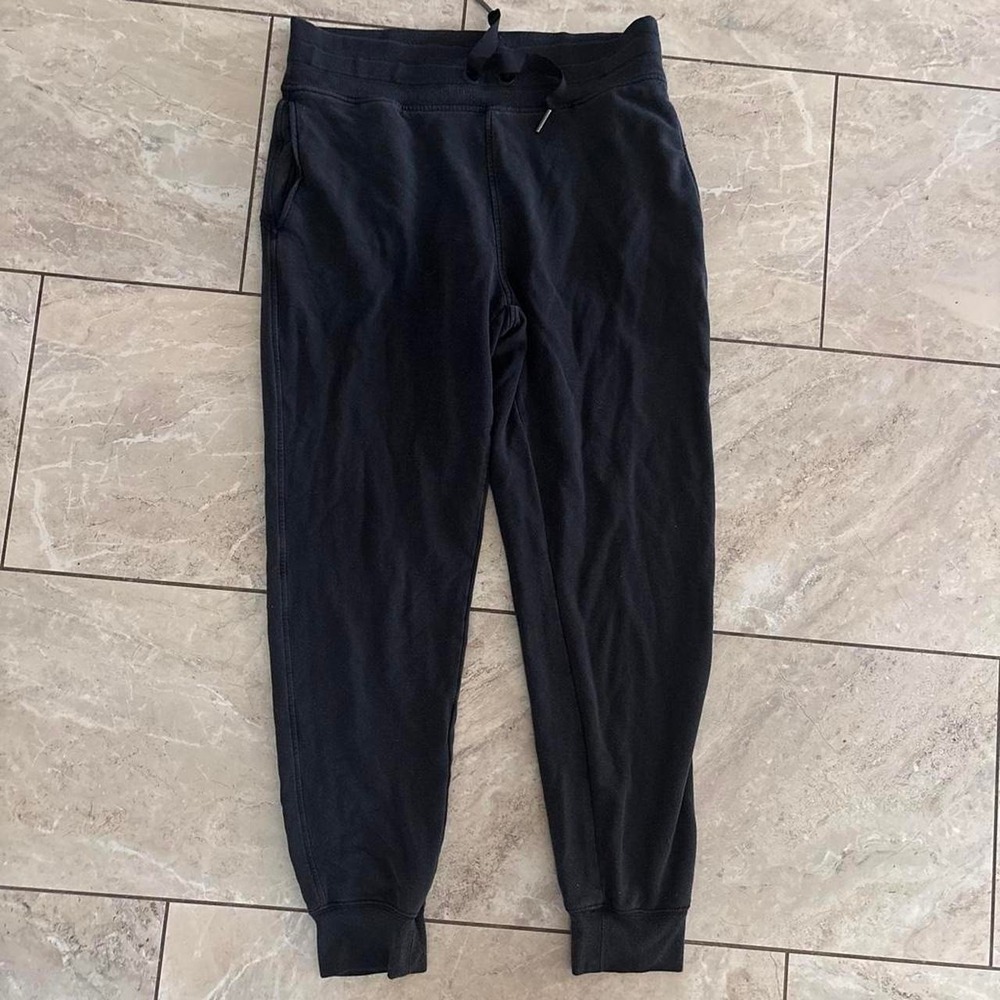 Athleta Balance Jogger Black Charcoal Drawstring Sweatpants Womens Size Medium